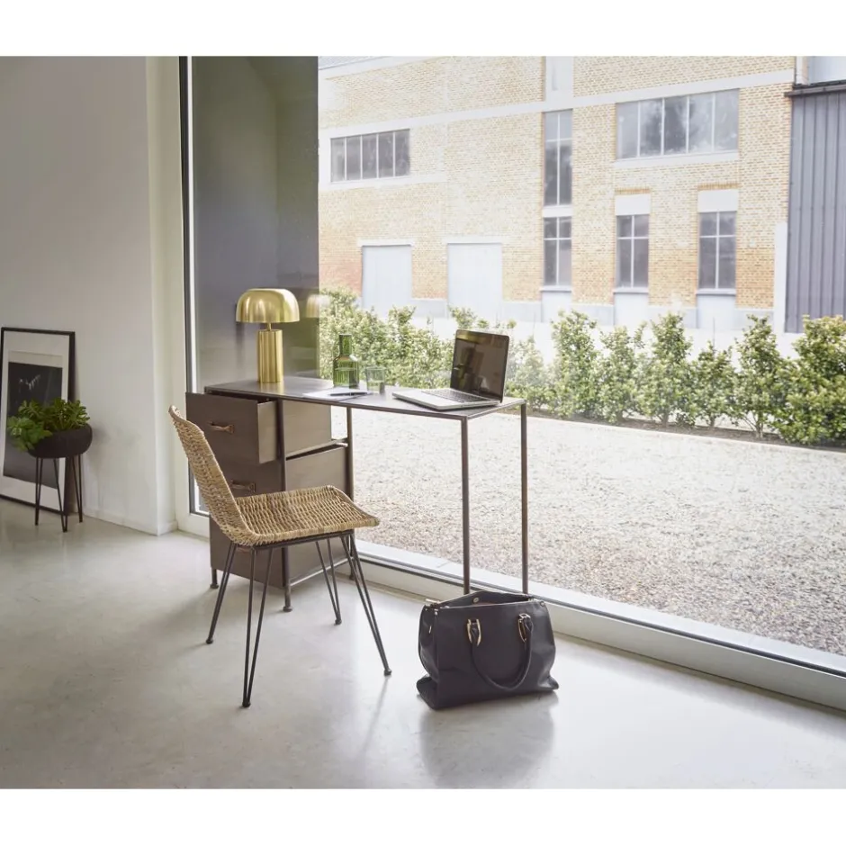 Pomax Chaises-LUCE - chaise - rotin / métal - L 60 x W 43 x H 79 cm