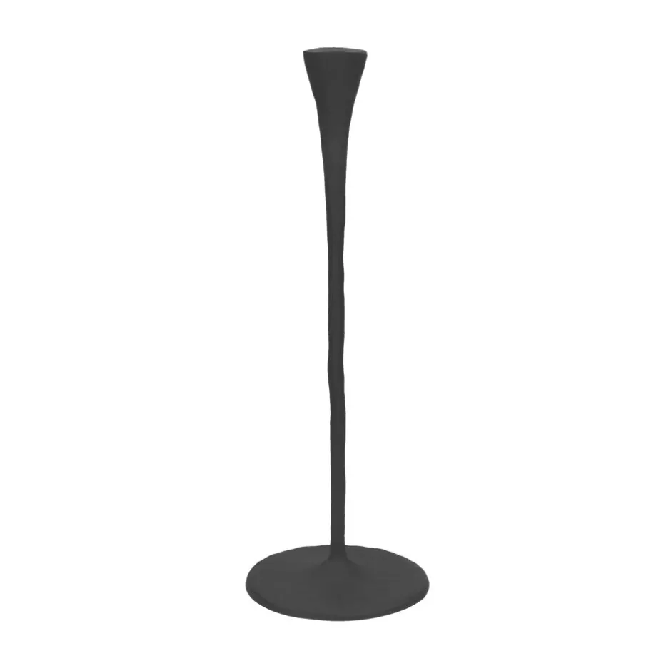 Pomax Chandeliers-LURAY - bougeoir - aluminium - DIA 15 x H 42,5 cm - noir