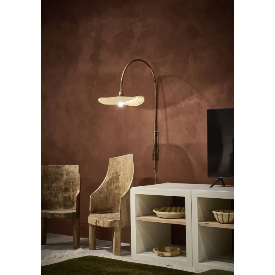Pomax Appliques-MAGNOLI - applique murale - métal - L 52 x W 6,5 x H 100 cm - cuivre