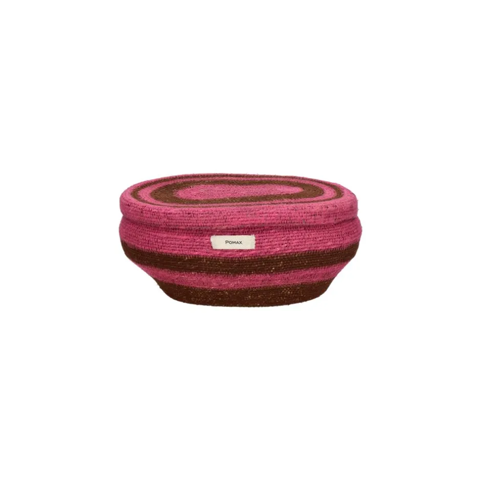 Pomax Bols & Paniers-MARE - set/3 paniers - jonc de mer - L 31/44/52 x W 22/29/36 x H 13/23/24 cm - multicolore