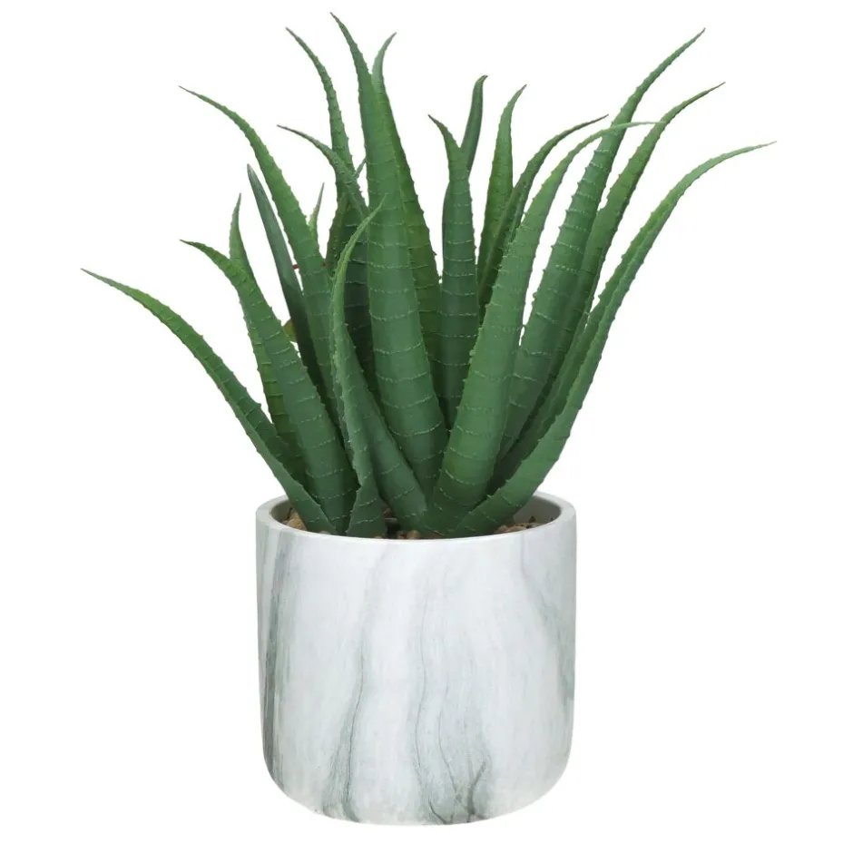 Pomax Plantes-MARMURA - plante artificielle - synthétique / ciment - DIA 12 x H 35 cm - vert