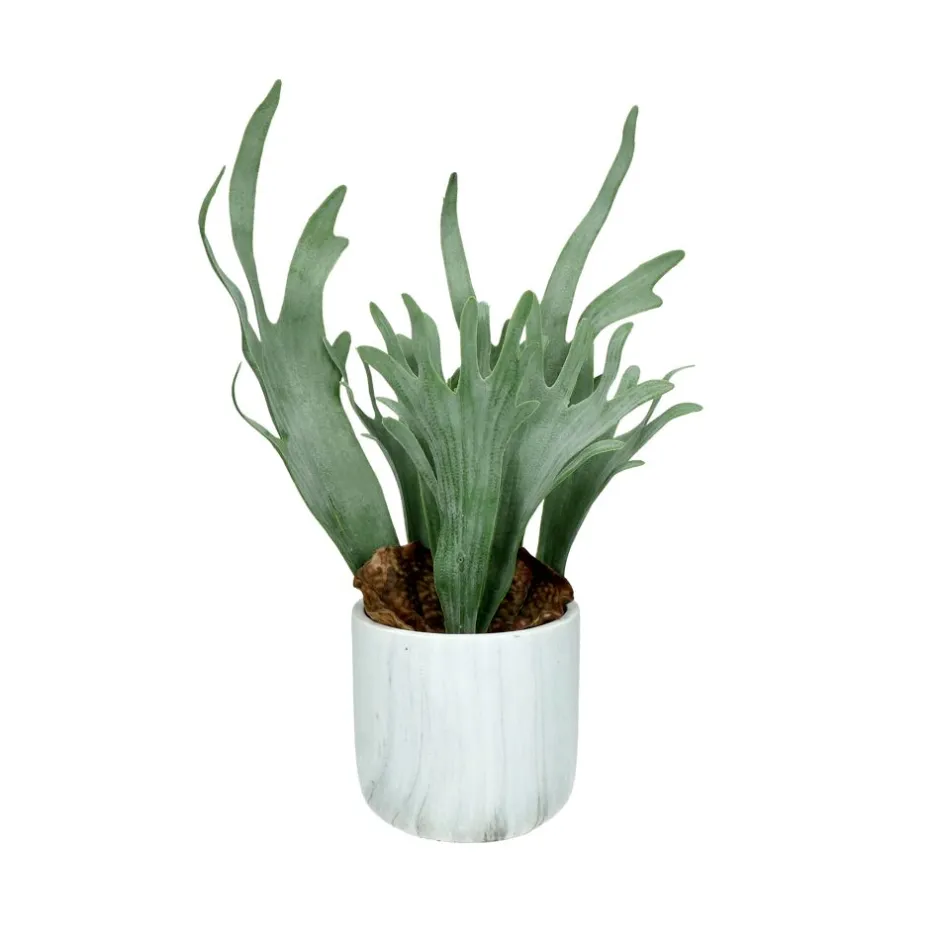 Pomax Plantes-MARMURA - plante artificielle - synthétique / ciment - DIA 12 x H 40 cm - vert