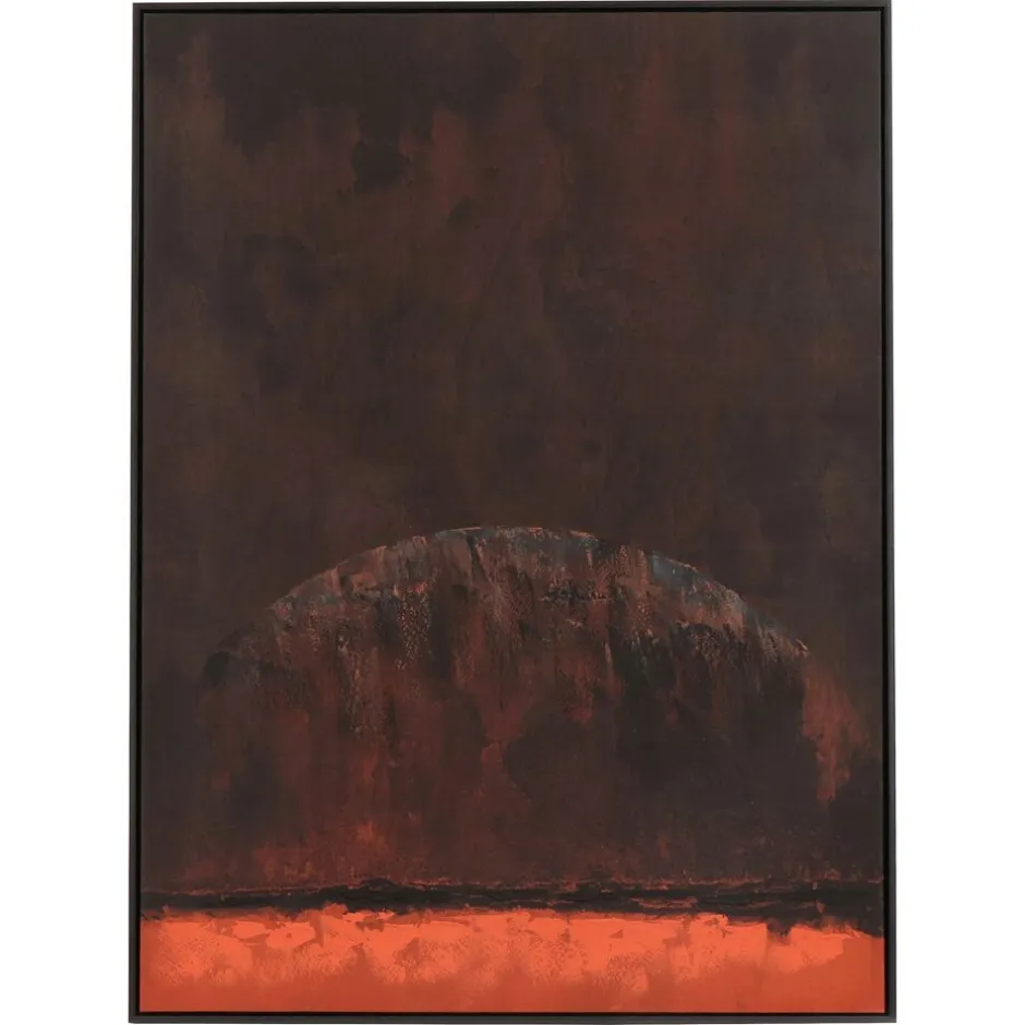 Pomax Tableau / Déco Murale-MARTE - toile avec cadre - canvas / bois - L 100 x W 3,4 x H 140 cm - rouge