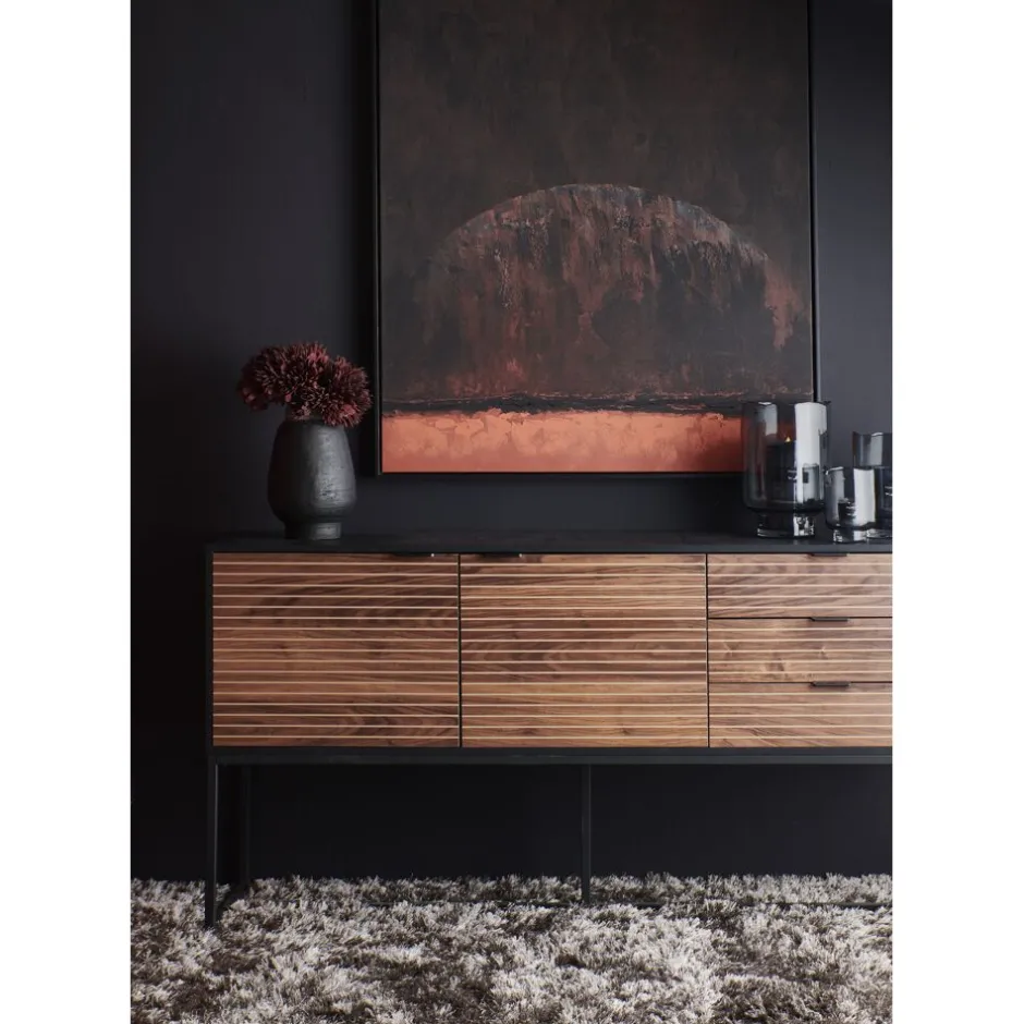 Pomax Tableau / Déco Murale-MARTE - toile avec cadre - canvas / bois - L 100 x W 3,4 x H 140 cm - rouge