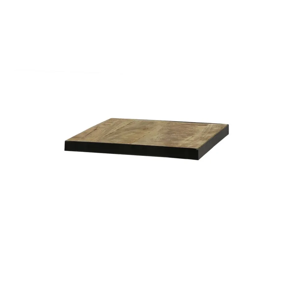 Pomax Concepts Modulaires-MATTEO - dessus de table - bois de mangier / métal - L 40 x W 40 X H 3 cm - naturel