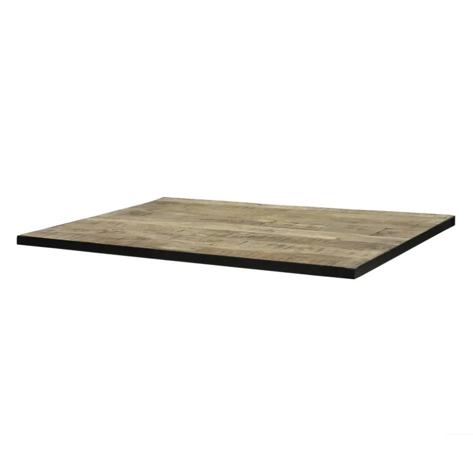 Pomax Concepts Modulaires-MATTEO - dessus de table - bois de mangier / métal - L 118 x W 80 X H 3 cm - naturel