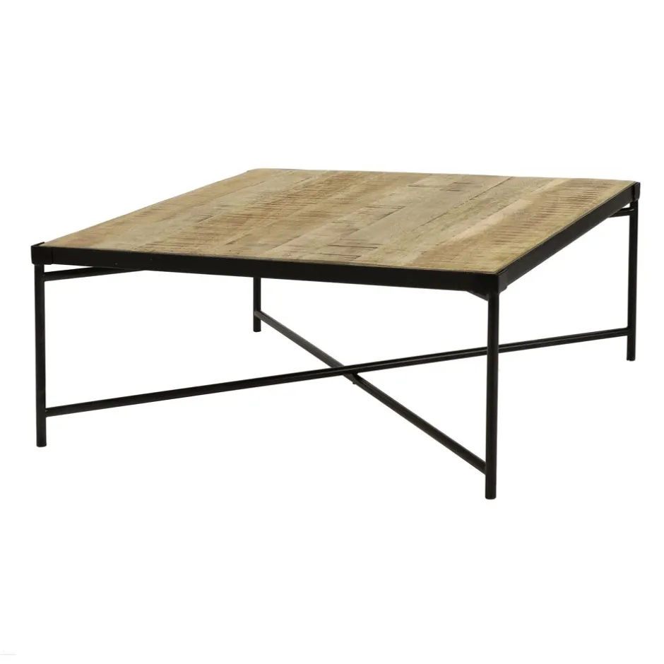 Pomax Concepts Modulaires-MATTEO - dessus de table - bois de mangier / métal - L 80 x W 80 X H 3 cm - naturel