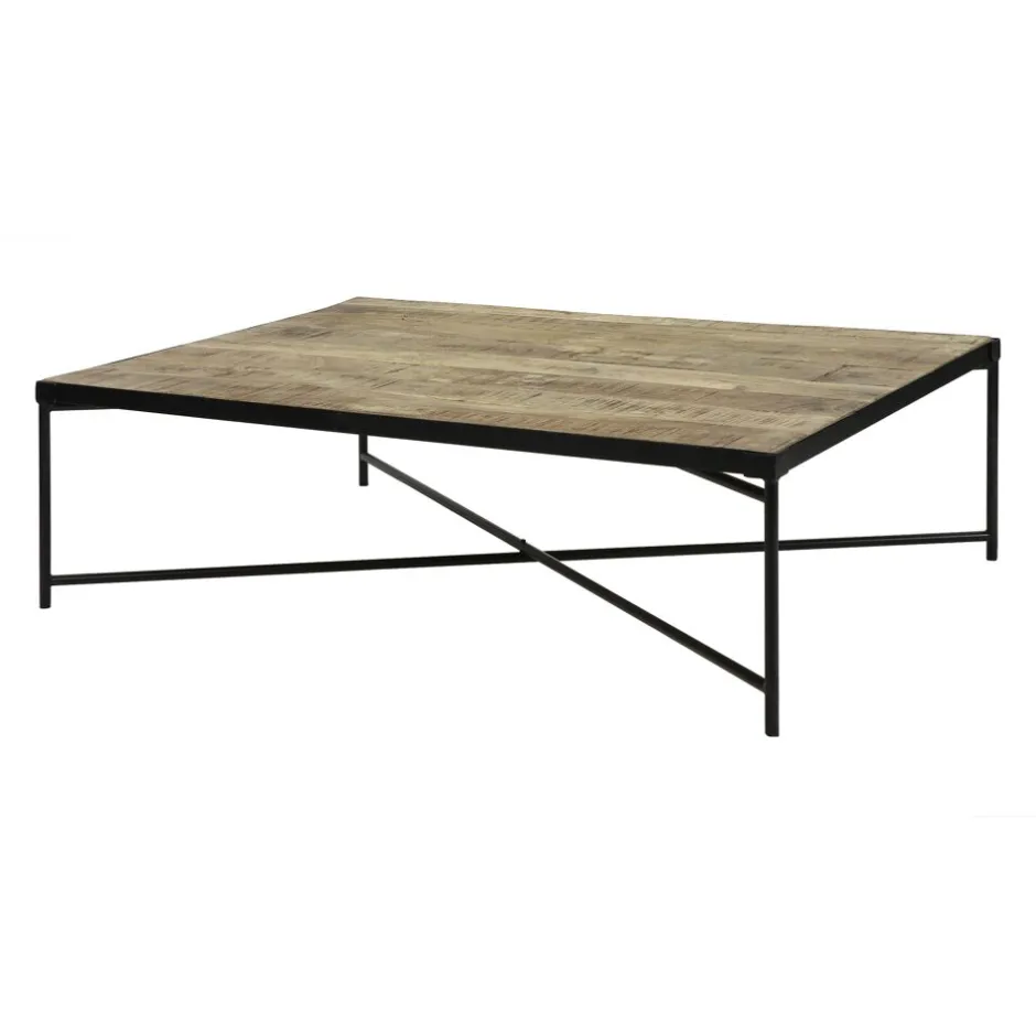 Pomax Concepts Modulaires-MATTEO - dessus de table - bois de mangier / métal - L 118 x W 80 X H 3 cm - naturel