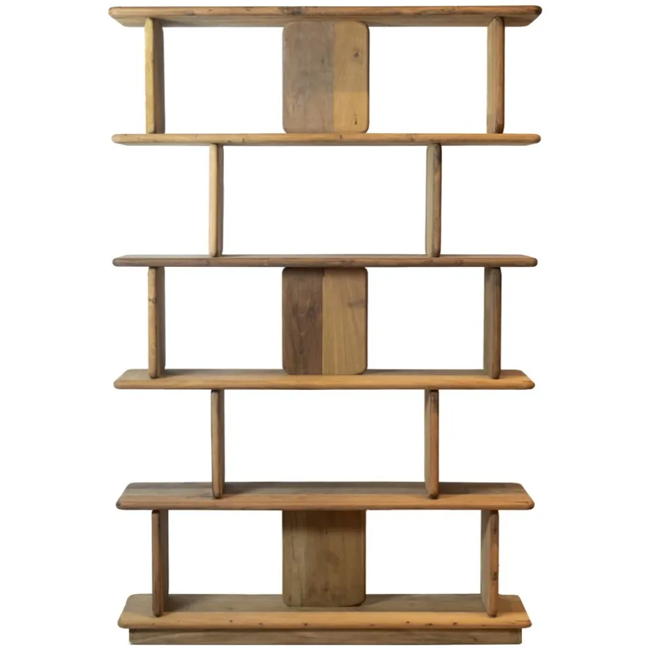 Pomax Étagères-MATTEO - étagère - bois récupéré - L 122 x W 30 x H 183 cm - naturel