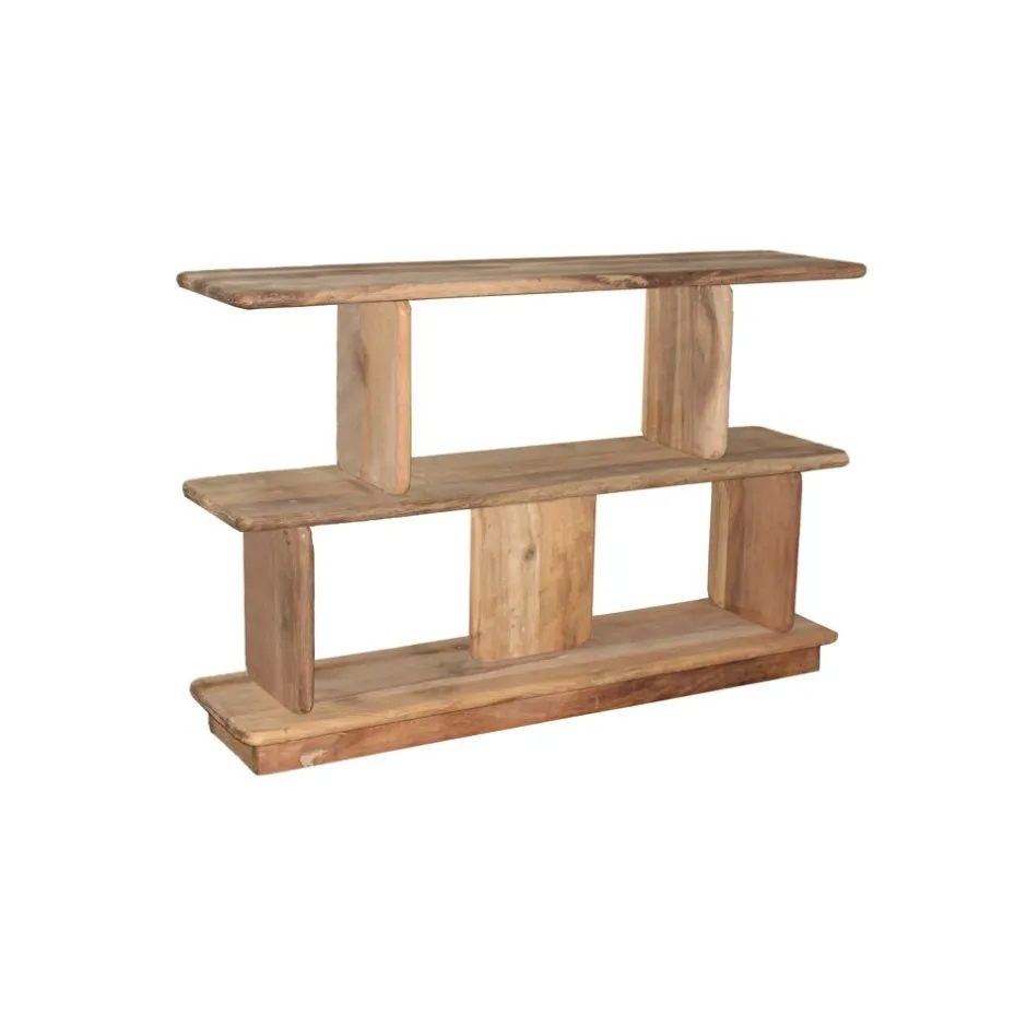 Pomax Étagères-MATTEO - étagère - bois récupéré - L 122 x W 30 x H 78 cm - naturel