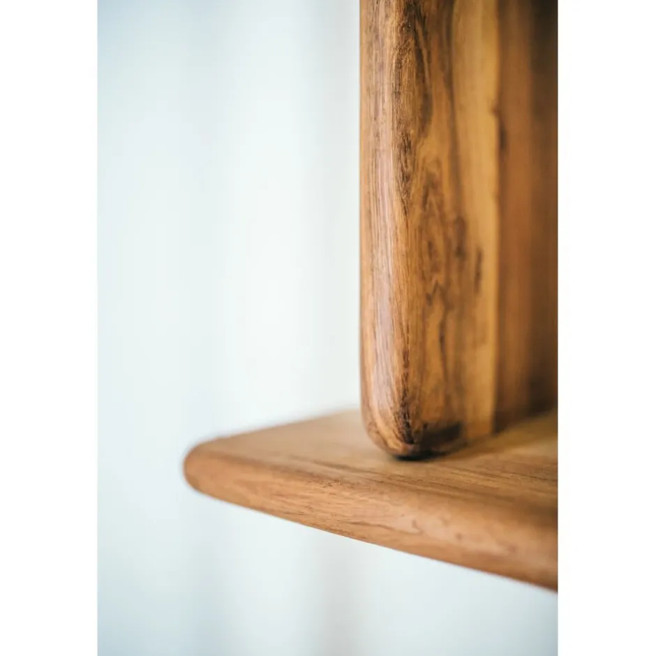 Pomax Étagères-MATTEO - étagère - bois récupéré - L 122 x W 30 x H 183 cm - naturel