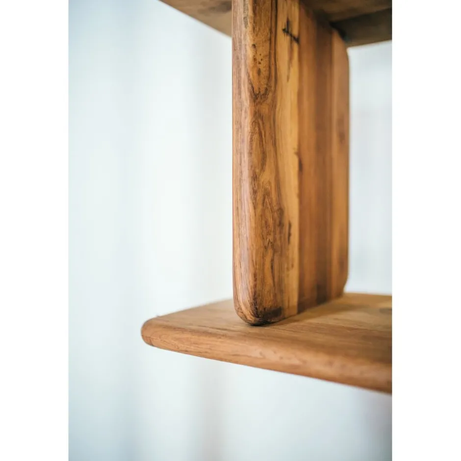 Pomax Étagères-MATTEO - étagère - bois récupéré - L 122 x W 30 x H 183 cm - naturel