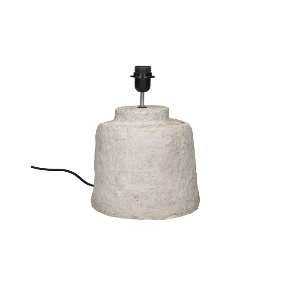 Pomax Pieds De Lampes-MEDEA - pied de lampe - papier mâché - DIA 25 x H 32 - blanc cassé