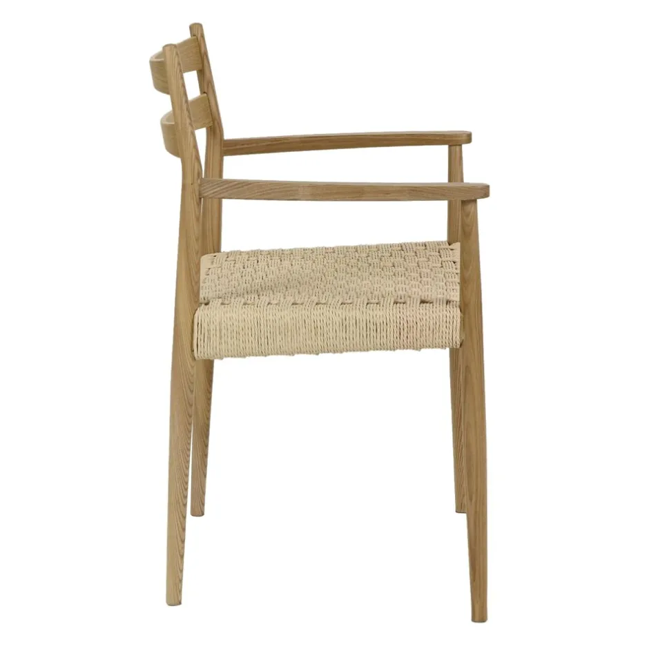 Pomax Chaises-MINOU - chaise - bois de frêne / papier - L 51,5 x W 57 x H 80 cm - naturel