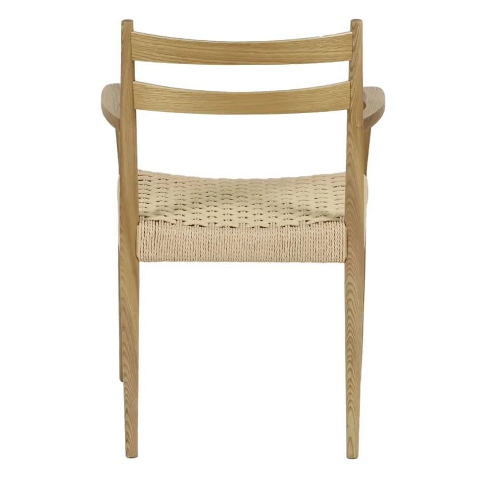 Pomax Chaises-MINOU - chaise - bois de frêne / papier - L 51,5 x W 57 x H 80 cm - naturel