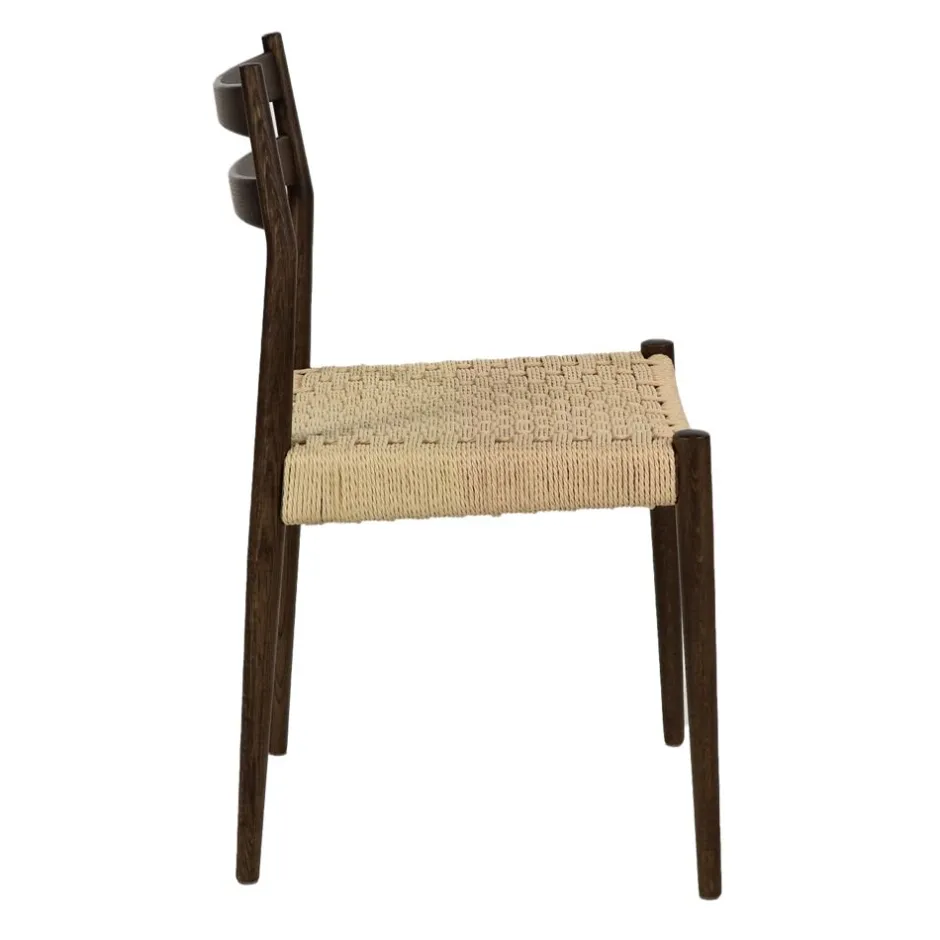 Pomax Chaises-MINOU - chaise - bois de frêne / papier - L 51,5 x W 51,5 x H 80 cm - noyer
