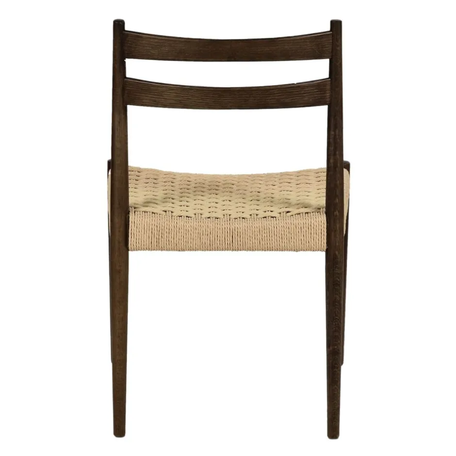 Pomax Chaises-MINOU - chaise - bois de frêne / papier - L 51,5 x W 51,5 x H 80 cm - noyer