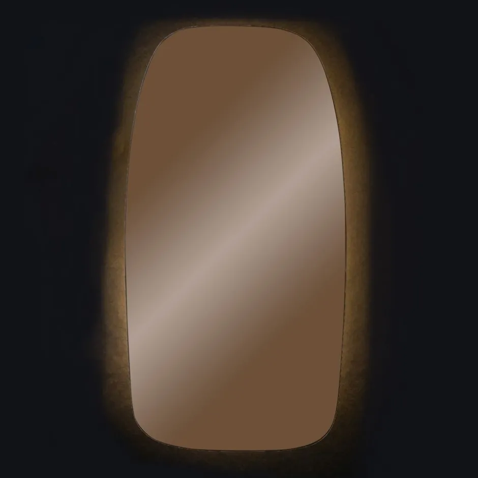 Pomax Miroirs-MIRACLE - miroir avec lumièrre led - miroir / mdf - L 70 x W 35 cm - fumé
