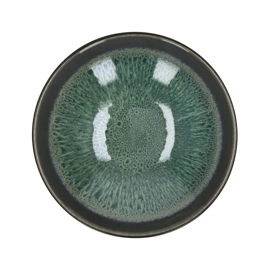 Pomax Vaisselle-MIRHA ESMERALDA - bol à soupe - grès - DIA 18,8 x H 5,1 cm - vert