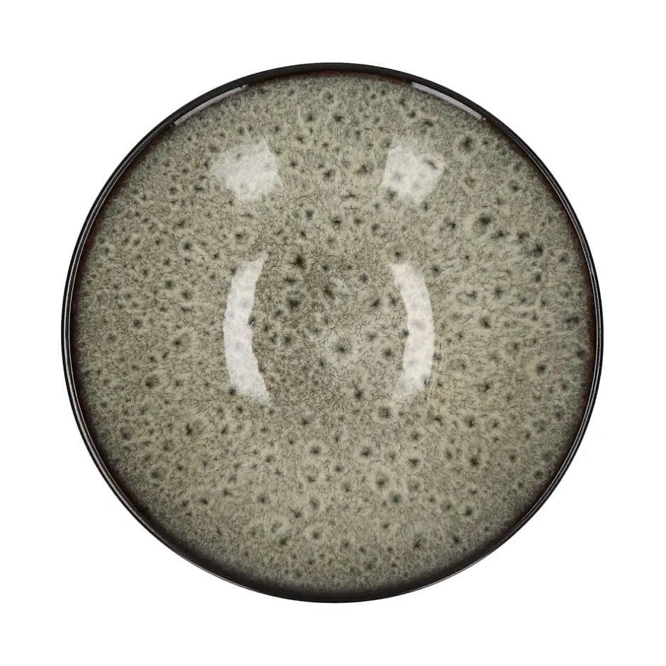 Pomax Vaisselle-MIRHA JASPER - bol à soupe - grès - DIA 18,9 x H 5,2 cm - noir/blanc