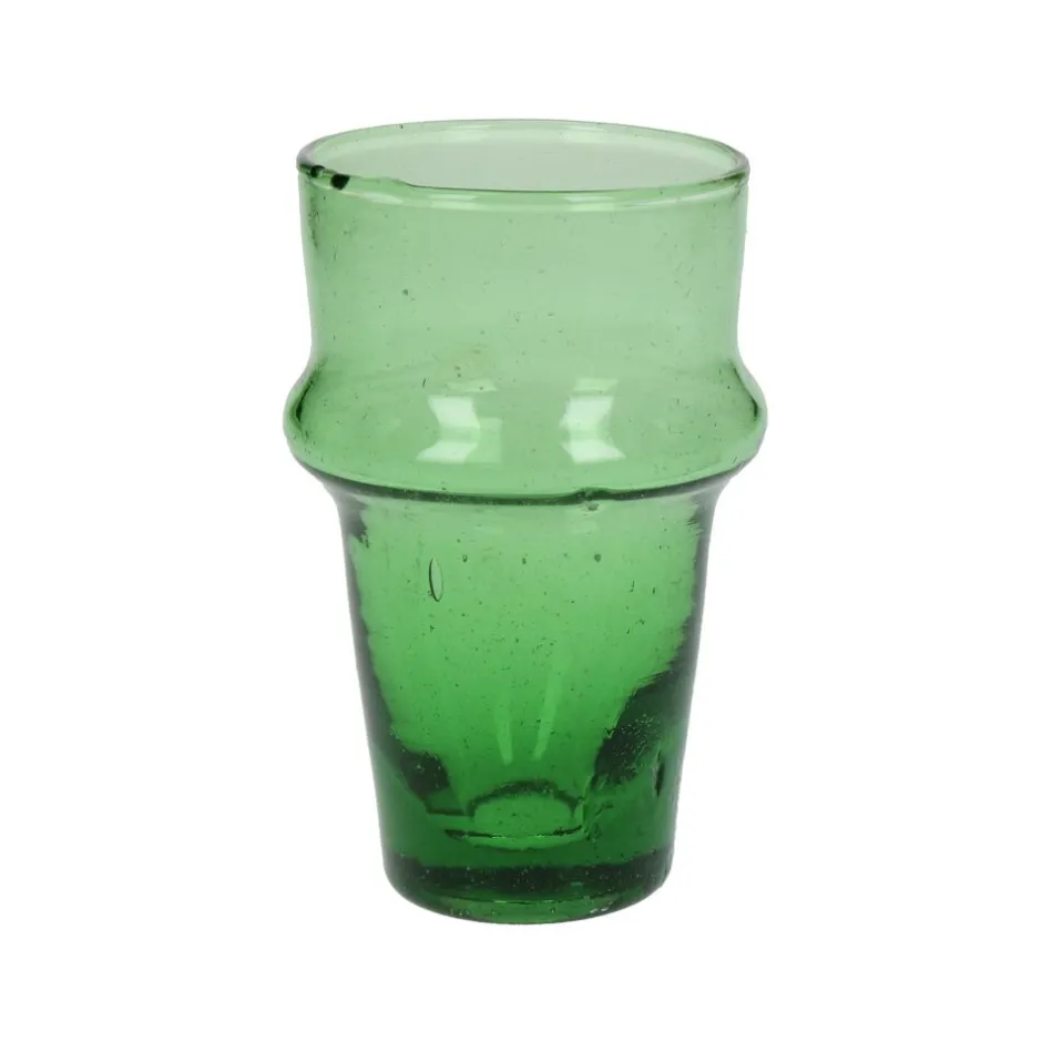 Pomax Verres-MITI - gobelet - verre - L 6 x W 6 x H 10,5 cm - vert