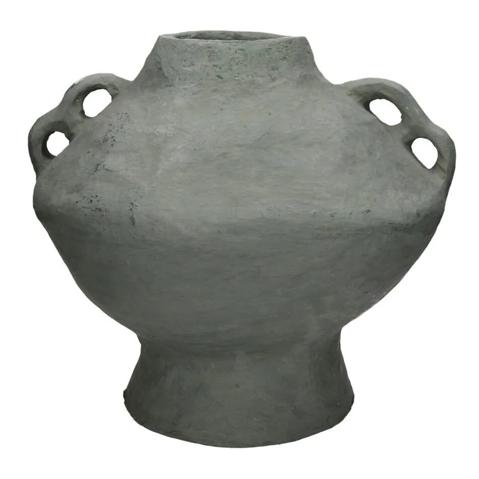 Pomax Objets De Décoration-MOMO - objet déco - papier mâché - DIA 40 x H 40 cm - vert foncé