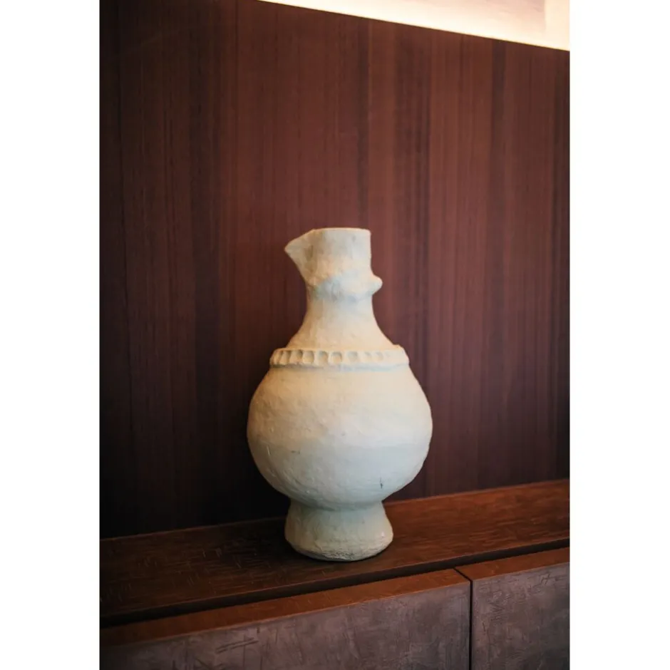 Pomax Objets De Décoration-MOMO - objet déco - papier mâché - DIA 30 x H 52,5 cm - vert pâle