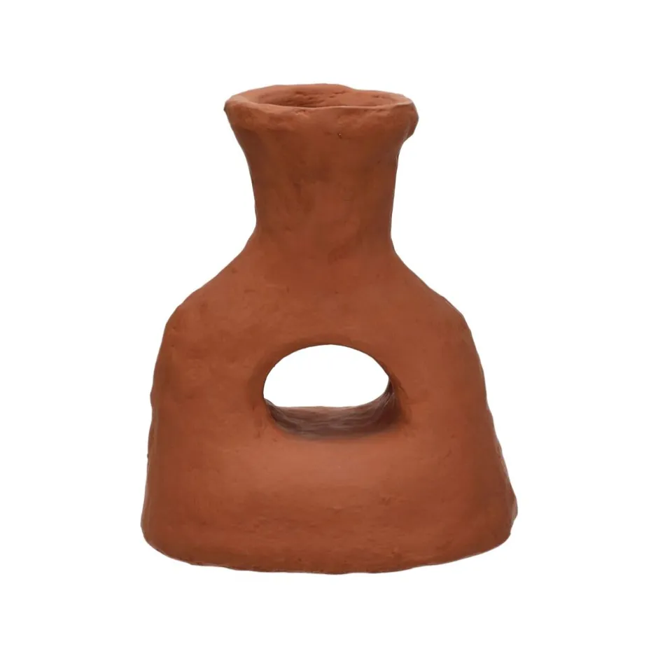 Pomax Objets De Décoration-MOMO - objet déco - papier mâché - L 21 x W 18 x H 25 cm - terracotta