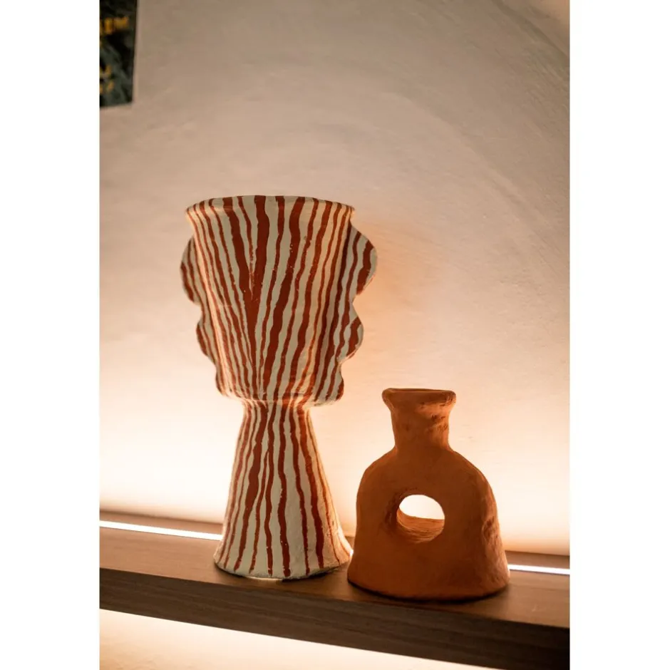 Pomax Objets De Décoration-MOMO - objet déco - papier mâché - L 21 x W 18 x H 25 cm - terracotta