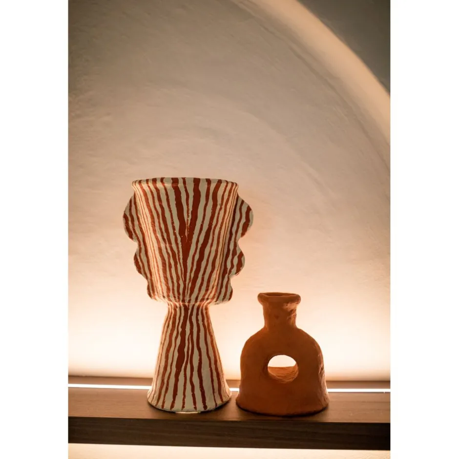 Pomax Objets De Décoration-MOMO - objet déco - papier mâché - L 21 x W 18 x H 25 cm - terracotta