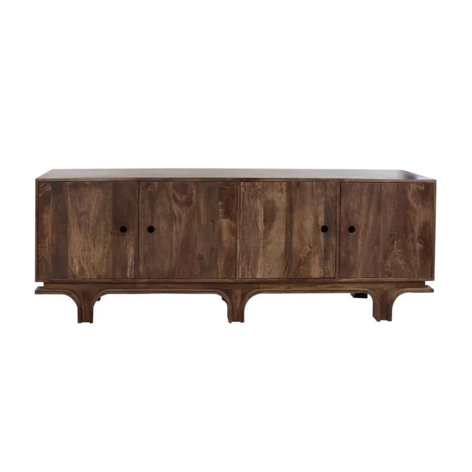 Pomax Armoires-MONTAGU - armoire - bois de mangier - L 200 x W 45 x H 70 cm - noyer