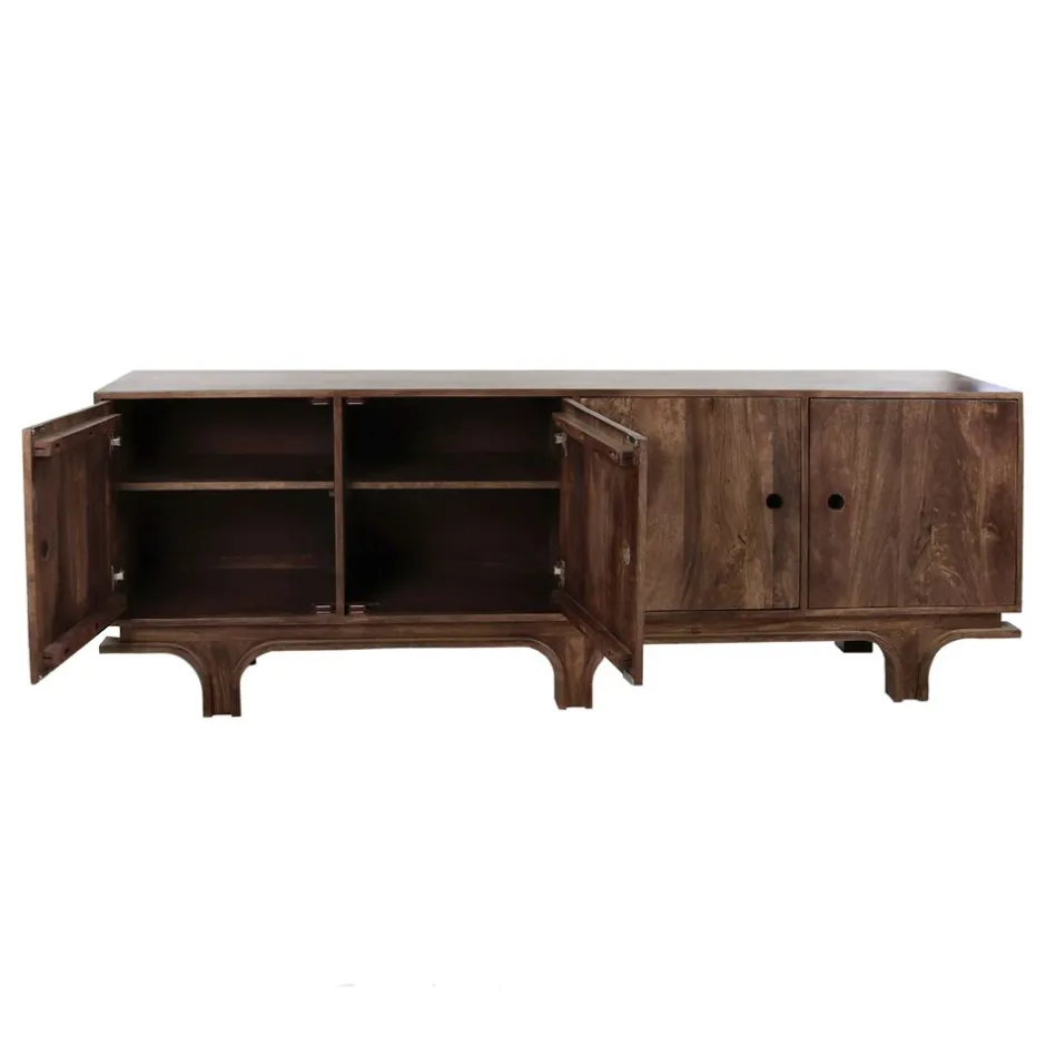 Pomax Armoires-MONTAGU - armoire - bois de mangier - L 200 x W 45 x H 70 cm - noyer
