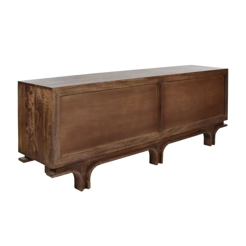Pomax Armoires-MONTAGU - armoire - bois de mangier - L 200 x W 45 x H 70 cm - noyer