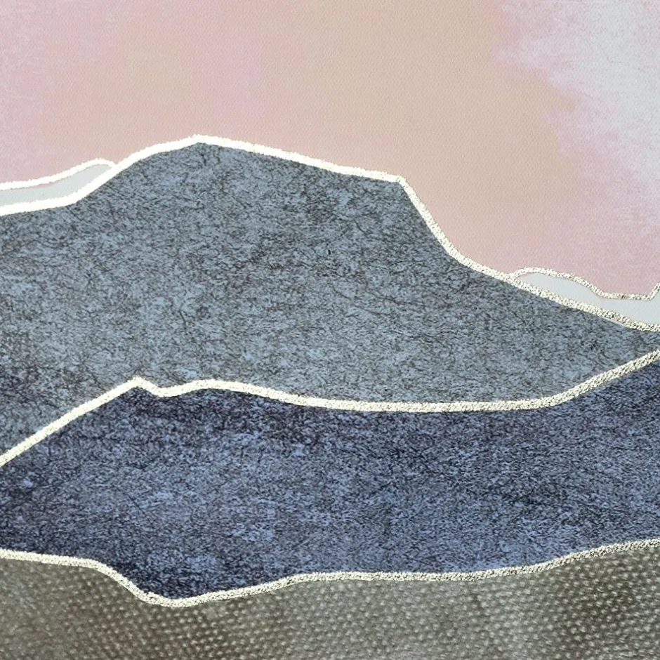 Pomax Tableau / Déco Murale-MONTANA - toile avec cadre - canvas - L 100 x W 4,3 x H 140 cm - rose