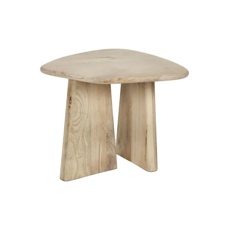 Pomax Tables Basses | Tables-MONTREAL - table basse - bois de mangier / métal - L 60 x W 60 x H 50 cm - naturel