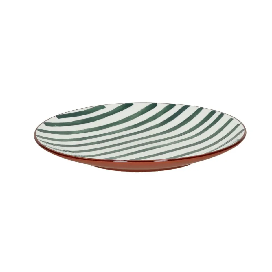 Pomax Vaisselle-MYKONOS - assiette à dessert - porcelaine - DIA 20,3 x H 2 cm - vert