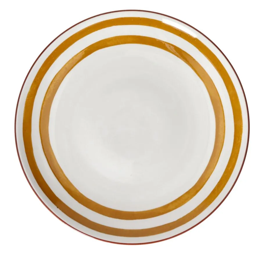 Pomax Vaisselle-MYKONOS - assiette plate - porcelaine - DIA 27 x H 2,5 cm - jaune