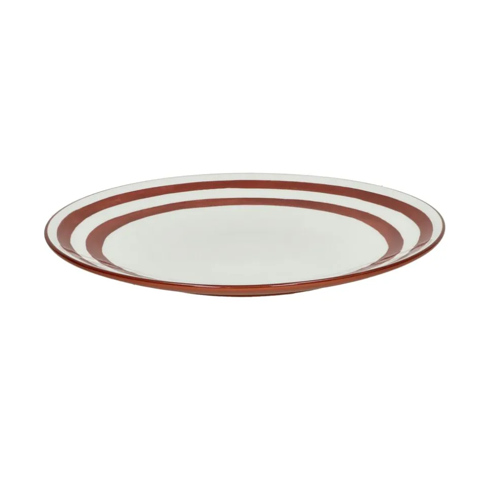 Pomax Vaisselle-MYKONOS - assiette plate - porcelaine - DIA 27 x H 2,5 cm - rouille