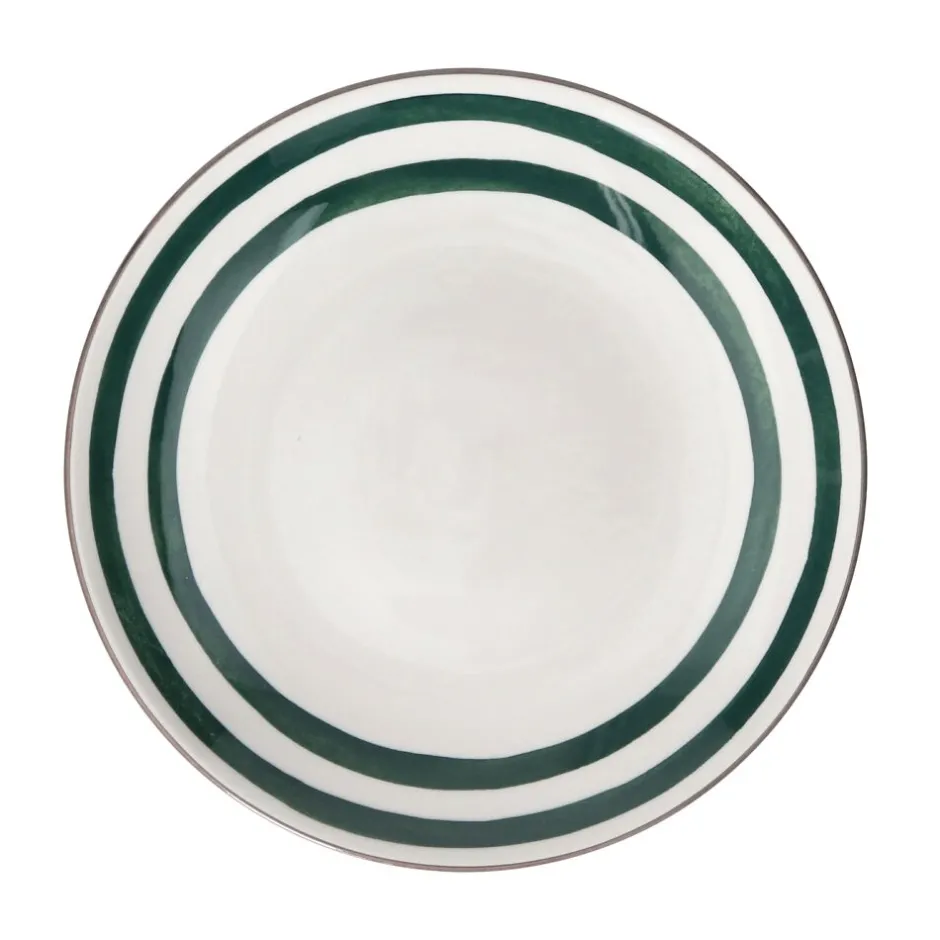 Pomax Vaisselle-MYKONOS - assiette plate - porcelaine - DIA 27 x H 2,5 cm - vert