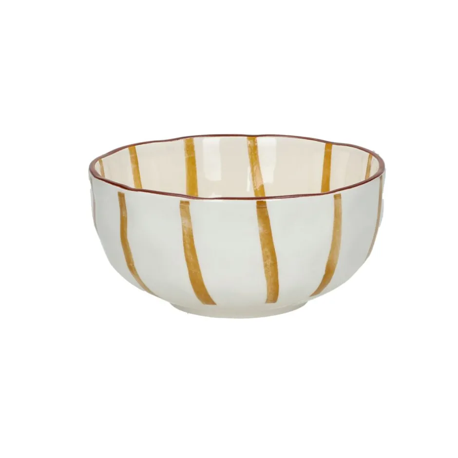 Pomax Vaisselle-MYKONOS - bol à soupe - porcelaine - DIA 15,2 x H 6 cm - jaune