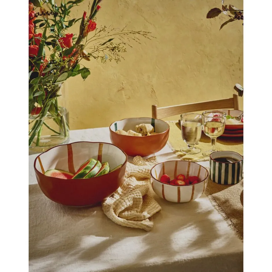 Pomax Vaisselle-MYKONOS - bol à soupe - porcelaine - DIA 15,2 x H 6 cm - jaune