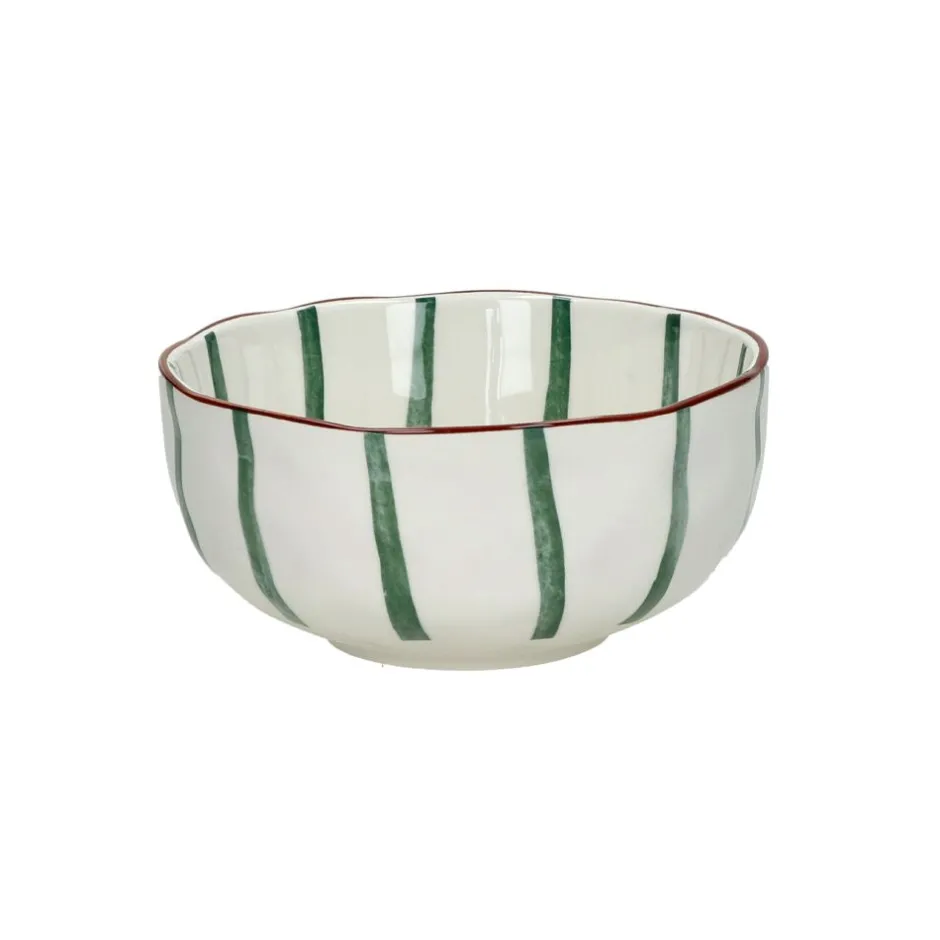 Pomax Vaisselle-MYKONOS - bol à soupe - porcelaine - DIA 15,2 x H 6 cm - vert