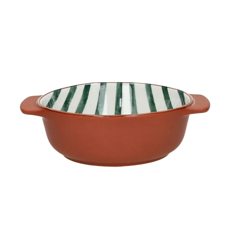 Pomax Vaisselle-MYKONOS - plat à four/bol - porcelaine - DIA 12,3 x H 4 cm - vert