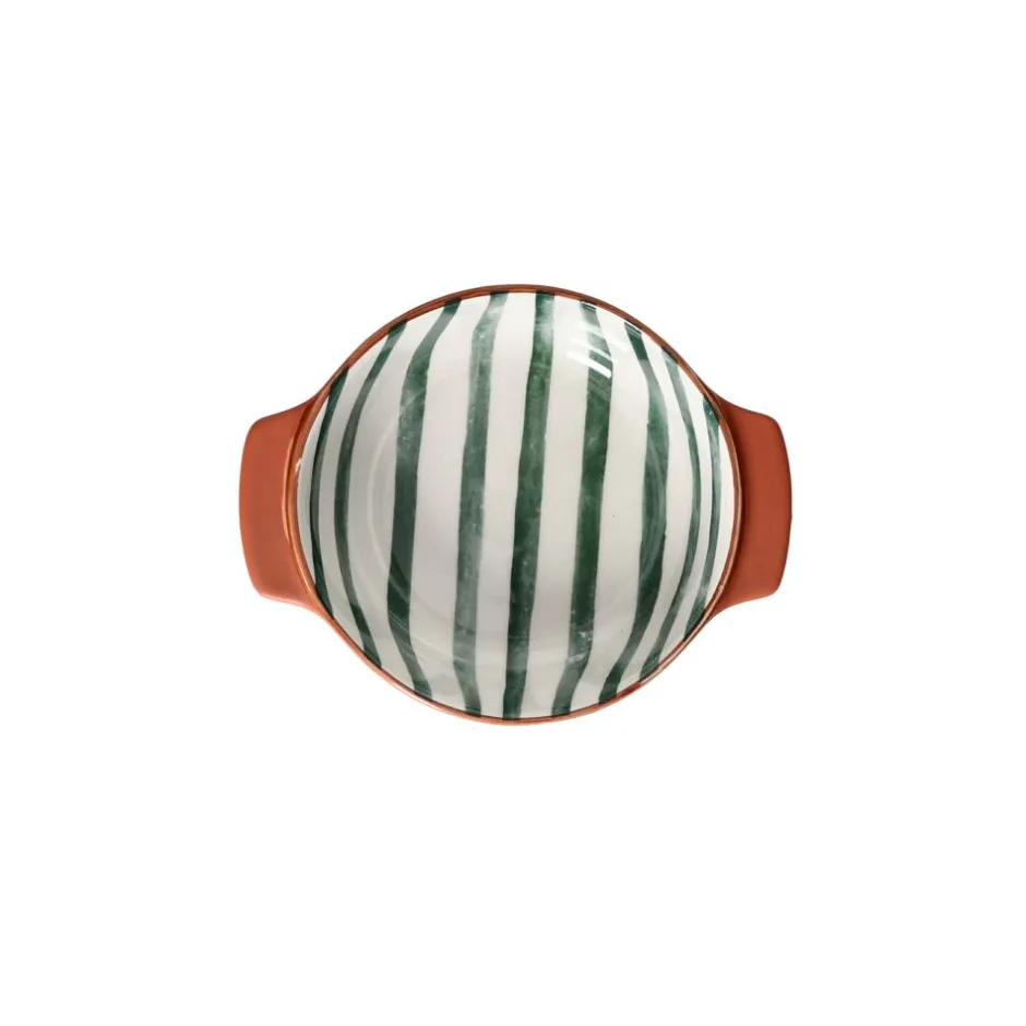 Pomax Vaisselle-MYKONOS - plat à four/bol - porcelaine - DIA 12,3 x H 4 cm - vert