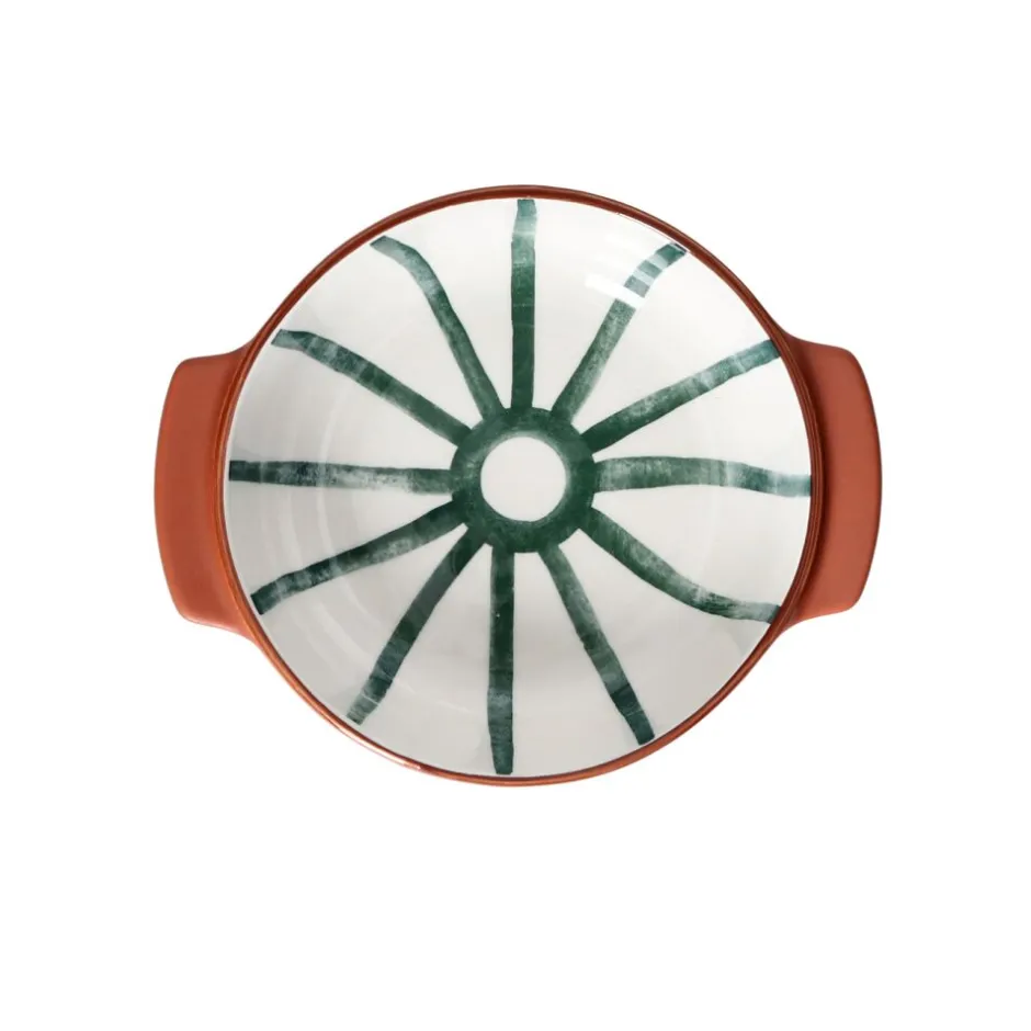 Pomax Vaisselle-MYKONOS - plat à four/bol - porcelaine - DIA 16,3 x H 4,8 cm - vert