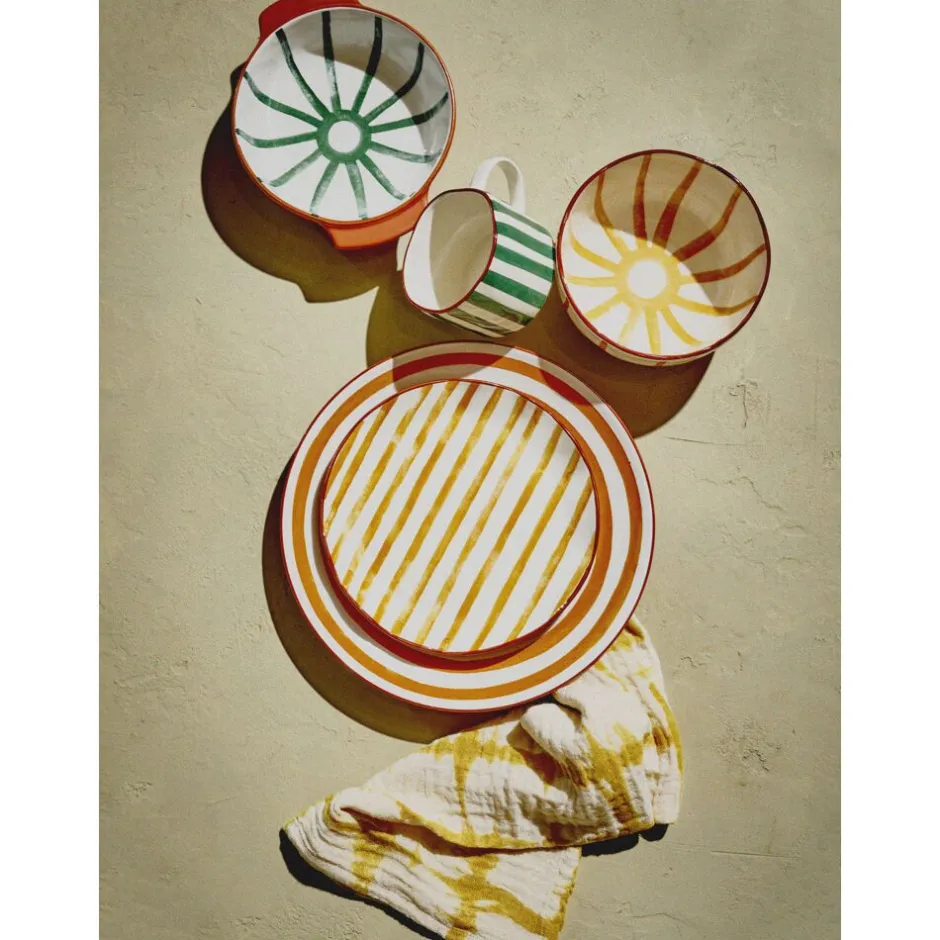 Pomax Vaisselle-MYKONOS - plat à four/bol - porcelaine - DIA 16,3 x H 4,8 cm - vert