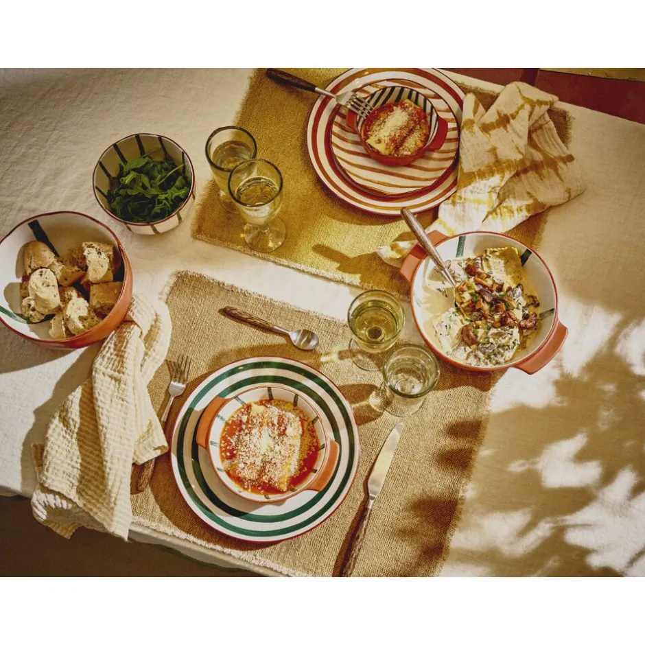 Pomax Vaisselle-MYKONOS - plat à four/bol - porcelaine - DIA 12,3 x H 4 cm - vert