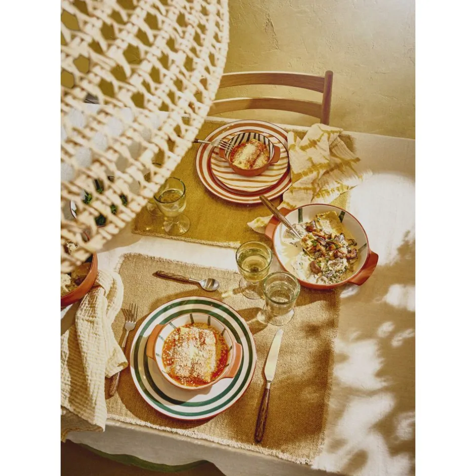Pomax Vaisselle-MYKONOS - plat à four/bol - porcelaine - DIA 16,3 x H 4,8 cm - vert