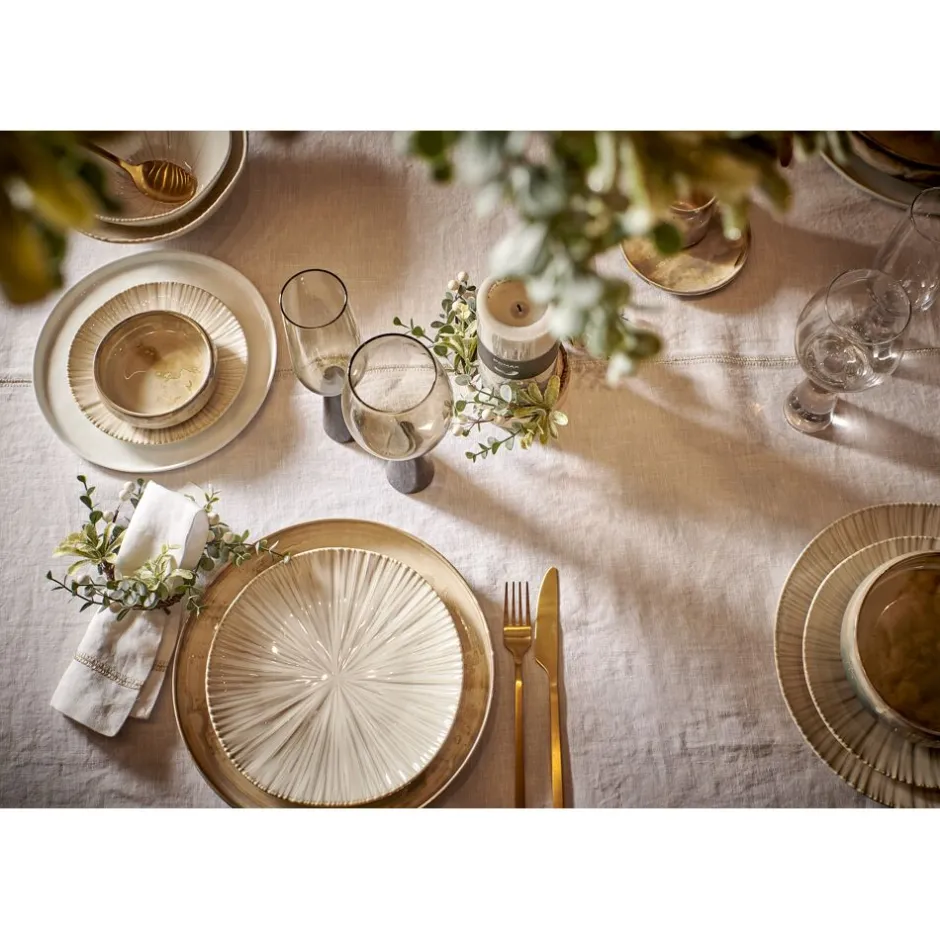 Pomax Vaisselle-MYSA - assiette plate - porcelaine - DIA 26,2 x H 2,6 cm - blanc