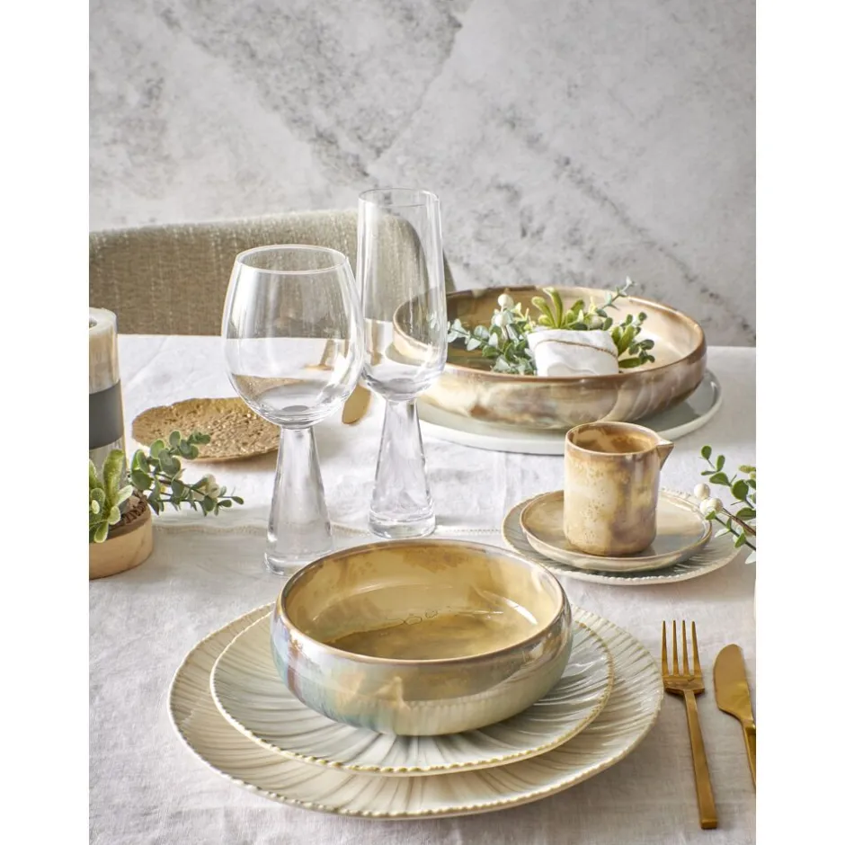 Pomax Vaisselle-MYSA - assiette plate - porcelaine - DIA 26,2 x H 2,6 cm - blanc